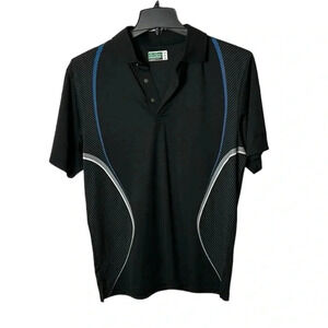 Ben Hogan performance golf polo  shirt Medium. Black , white , stripes, logo